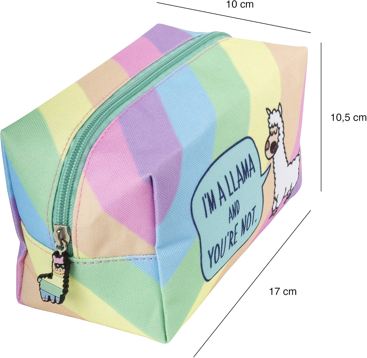 Fringoo® Kids Pencil Case for Girls Boys Large Square School Stationery Pouch Funny (You are not Llama) - Image 4