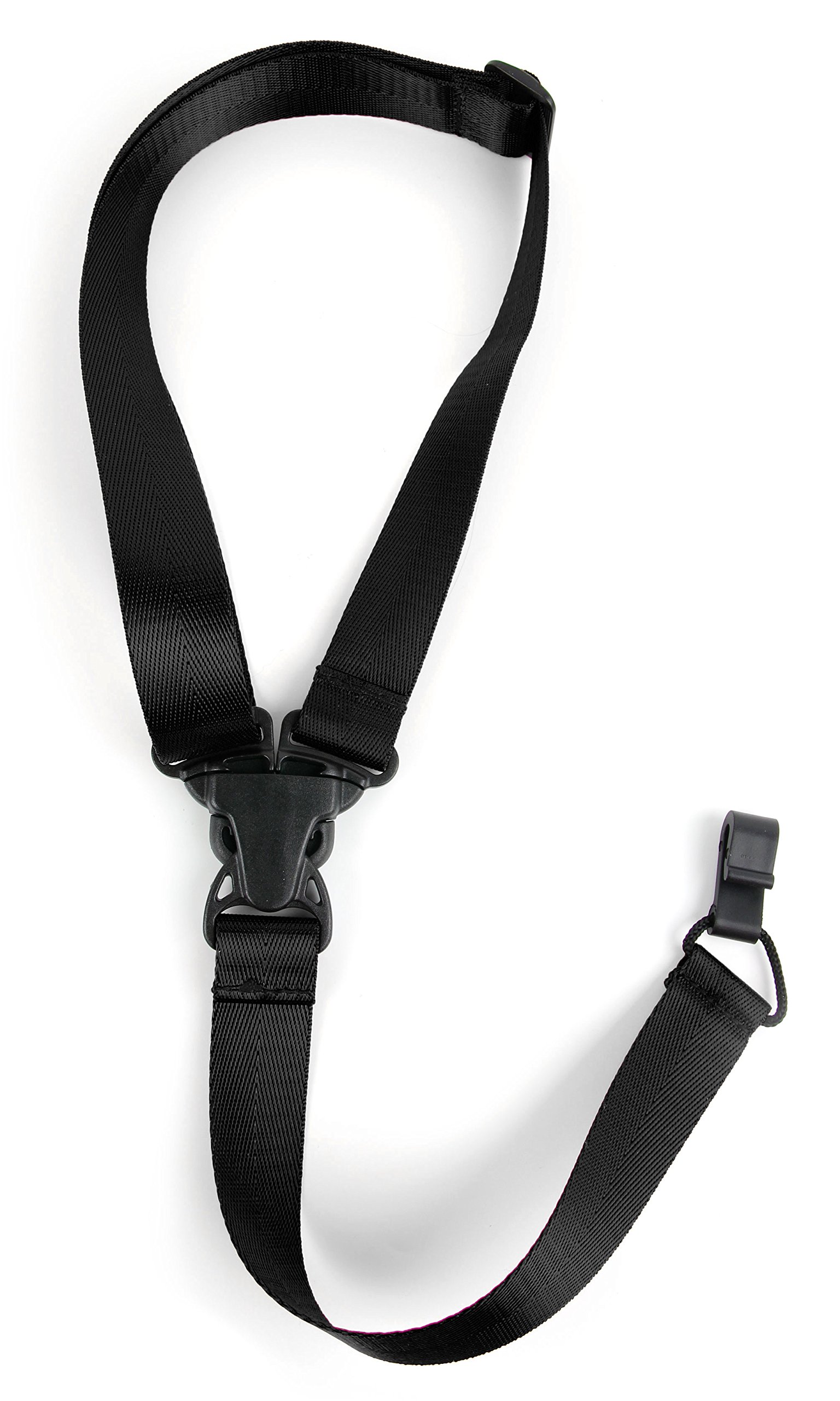 Premium Black Ukulele Guitar Strap With Easy Clip-on Feature & Adjustable Buckles