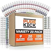 Pure Kick Hydration Drink Mix Variety Pack - 9 Flavors Sugar Free Packets | Ultimate Variety Pack - 9 Flavors of Water Flavoring Packets - Pure Kick Energy Drink Mix - In a Singles To Go Variety Box