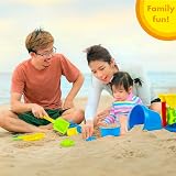 abeec Beach Bucket Set 13pc Sand & Water Toys Shovels Molds Bowl Wheel view 4