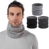 Geopty Winter Neck Gaiters for Men Women, 3 Pack Neck Warmer Fleece Lined Windproof Face Cover Cold Weather Scarf Set