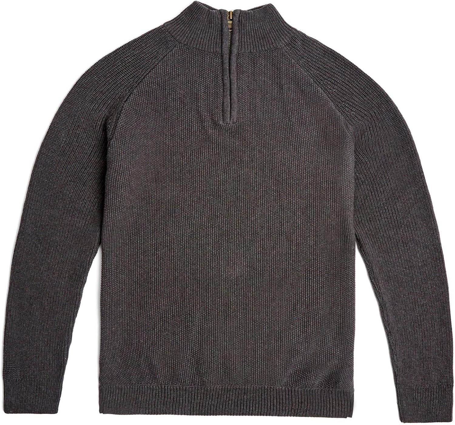 Paul James Knitwear Mens Midweight 100 Cotton Zip Neck Sweater Jumper
