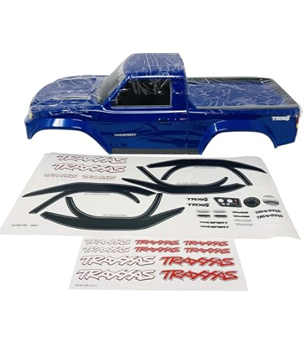 トラクサススポーツボディ 82224-4-trx-4-sport-blue-3qtr-