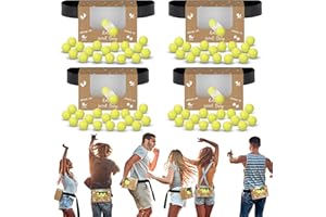 Lunmon 4 Sets Baby Shower Swing Shaking Balls Game Set Novelty Twerk Game Includes 40 Balls, Ribbon & Cardboard Boxes Bridal Shower Games for Outdoors Indoors(Kraft Paper,Brown)