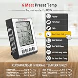 ThermoPro TP17H Digital Meat Thermometer with 4 Probes, Backlit view 4