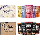 Tastefully Paired Couple Gifts For Adults - 5 BBQ Rubs & 5 Premium Teas Made in Canada - New Home & Housewarming, Hostess, Hi