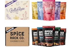 Tastefully Paired Couple Gifts For Adults - 5 BBQ Rubs & 5 Premium Teas Made in Canada - New Home & Housewarming, Hostess, Hi
