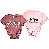 Custom Grandma Shirt with Kids Names Personalized Nana Shirt with Grandkids Names Great Grandma Gifts for Mothers Day Mimi Tees Women