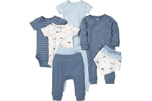 Gerber Baby 9-piece Baby Gift Set for Newborn Boys & Girls – Premium Cotton Baby Essentials Layette Set