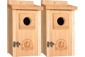 SISTERBIRD Bluebird Houses for Outside, Blue Bird Houses for Outdoors, Premium Bird House, Pack of 2 Bluebird House, Wooden Birdhouses Kits for Adults for Durable Yard Decor