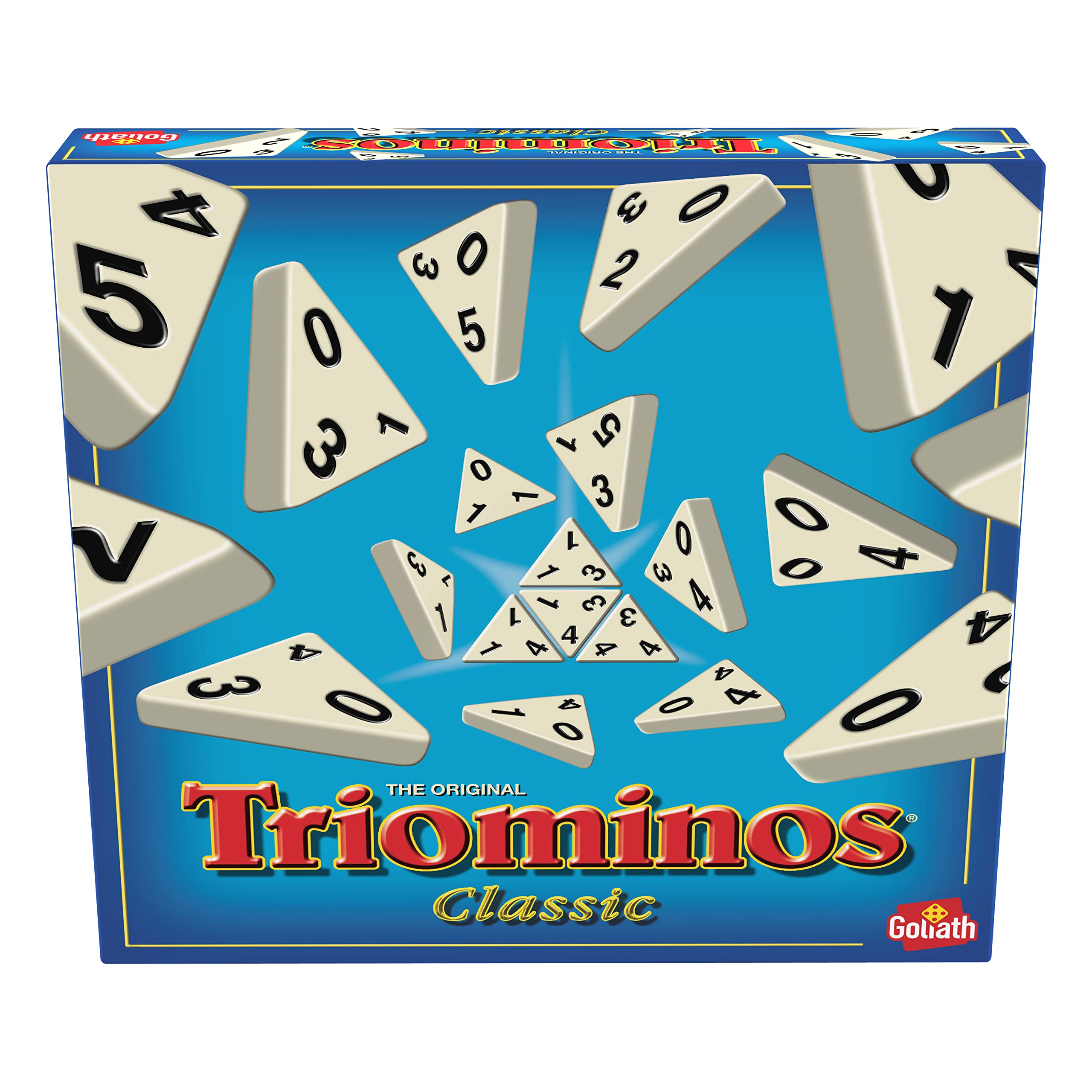 Goliath - Triominos Classic - Beliebtes Brettspiel bei Jung und Alt ab 6 Jahren - Familienspaß und Gesellschaftsspiel für 2-4 Spieler - Mit Taktik und Strategie für Kinder und Erwachsene