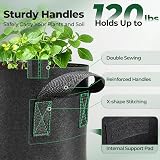 T4U 5-Pack 10 Gallon Fabric Grow Bags Heavy Duty with Handles view 3