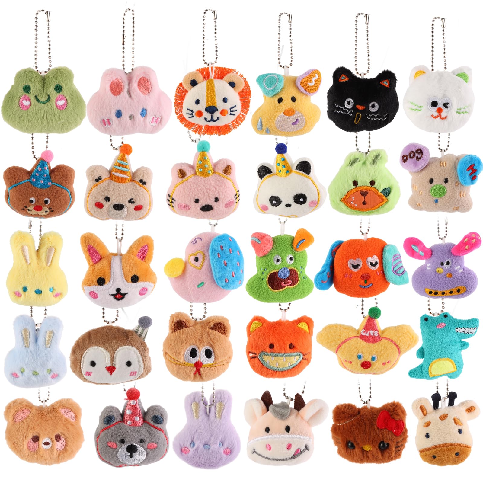 Photo 1 of LiYiQ 30 Pcs Goodie Bags Stuffers for Kids Cute Kawaii Plush Animal Keychains for Kids Kawaii Keychain Bulk for Birthday Pinata Toys Classroom Prizes Return Gifts for Birthday Party