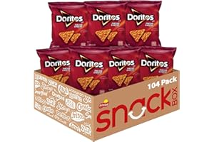 Doritos Nacho Cheese Flavored Tortilla Chips, 1 Ounce (Pack of 104)