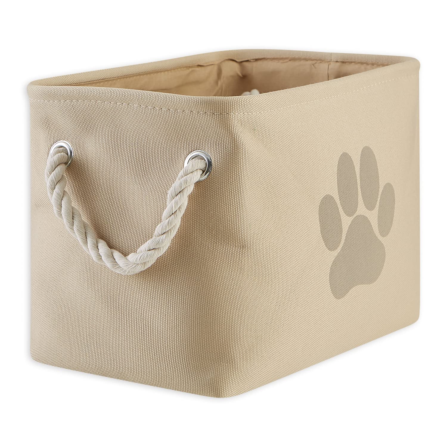 Bone Dry Collapsible Bin, Small Rectangle, Taupe