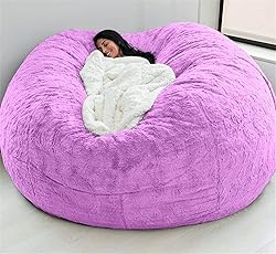 Giant Fur Bean Bag Chair Cover for Kids