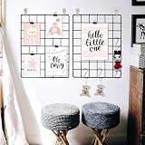 LOYONAL Wire Wall Grid Panel Clips Black 2 Pcs Photo Display Memo Board view 5