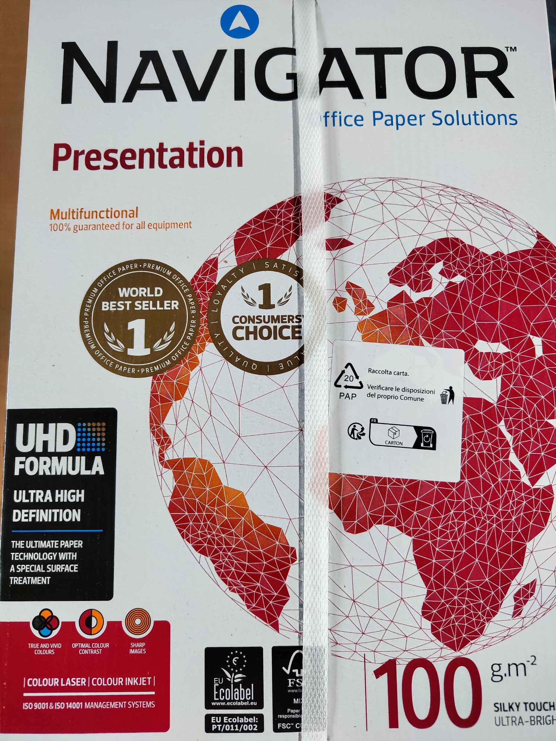 NAVIGATOR 100gsm A4 Presentation Paper - White,pack of 5