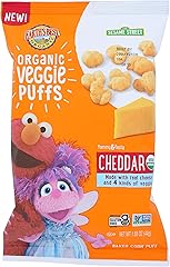 Earth's Best Organic Veggie Puffs for Toddlers 2 Years Old and Up, Cheddar Flavor, 1.55 Ounce Bag