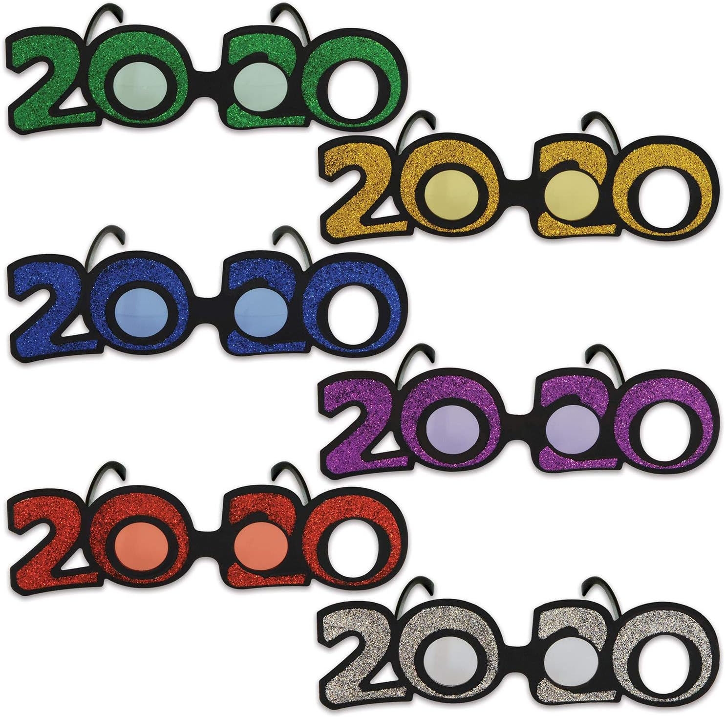 2020 Multicolored Glittered Plastic Eyeglasses