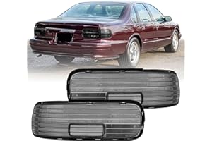 USR UNIQUE STYLE RACING USR 91-96 Impala Tail Light – Rear Tail Lamps Set (Left + Right) Compatible with 1991-1996 Chevrolet Impala and Chevy Caprice All Models like LS, LTZ, Base and SS (FROSTED SMOKE LENS ONLY)