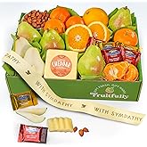 A Gift Inside Sympathy Harvest Favorites Fruit and Gourmet Gift Box