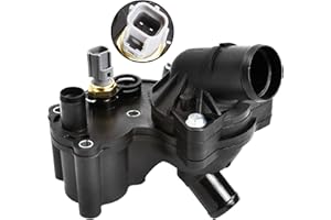 MYSMOT Thermostat Housing with Sensor Assembly for 2002-2010 Ford Explorer, Mercury Mountaineer 4.0L 2L2Z8592AA 2L2Z8592BA