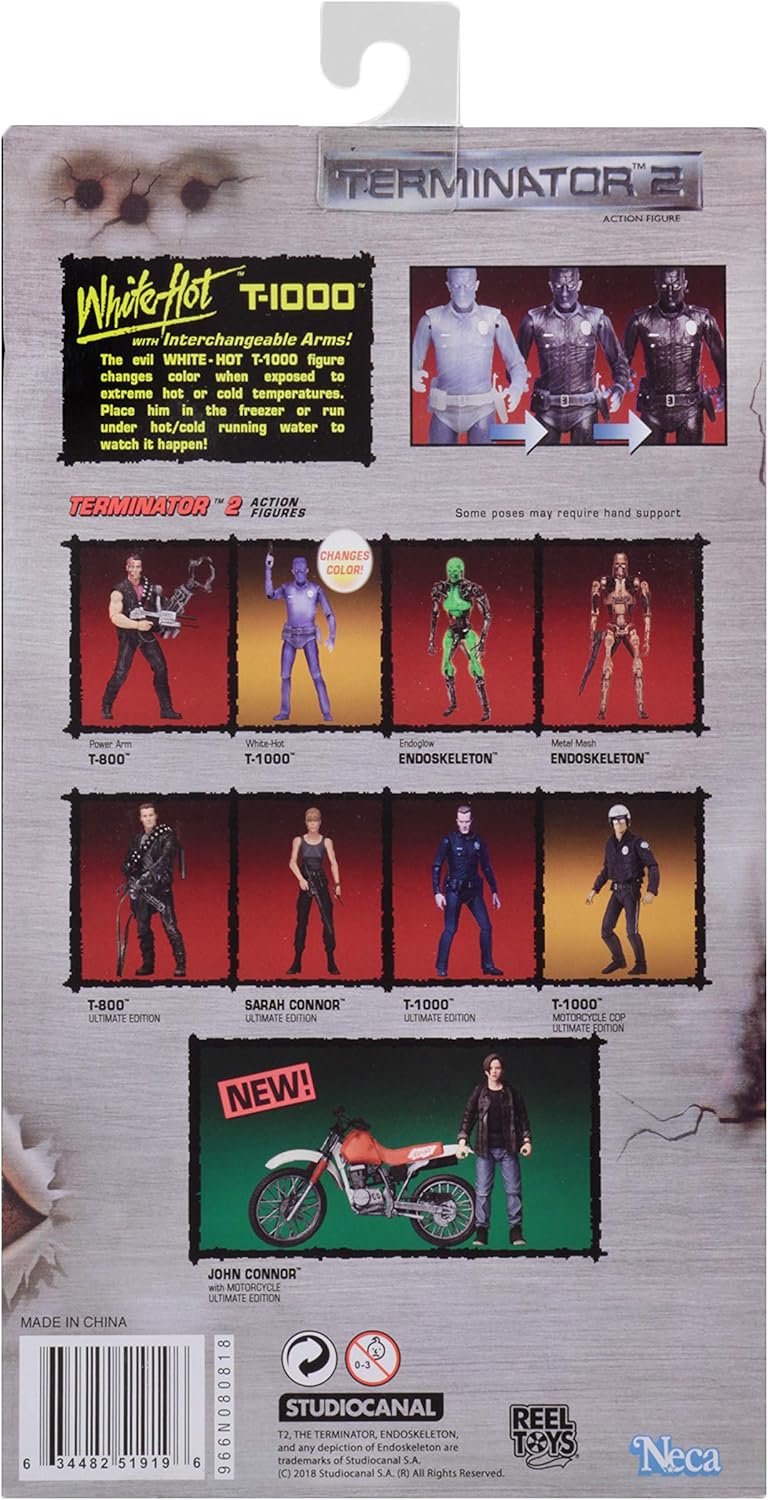 WHITE HOT T-1000 FIGURINE TERMINATOR 2 KENNER TRIBUTE NECA 18 CM 634482519196 Kingdom Figurine.fr