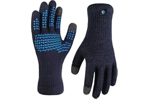 DexShell Waterproof Knit Gloves for Men & Women, Merino Wool Touchscreen Wet-Grip for Cold Weather Running Hiking Riding