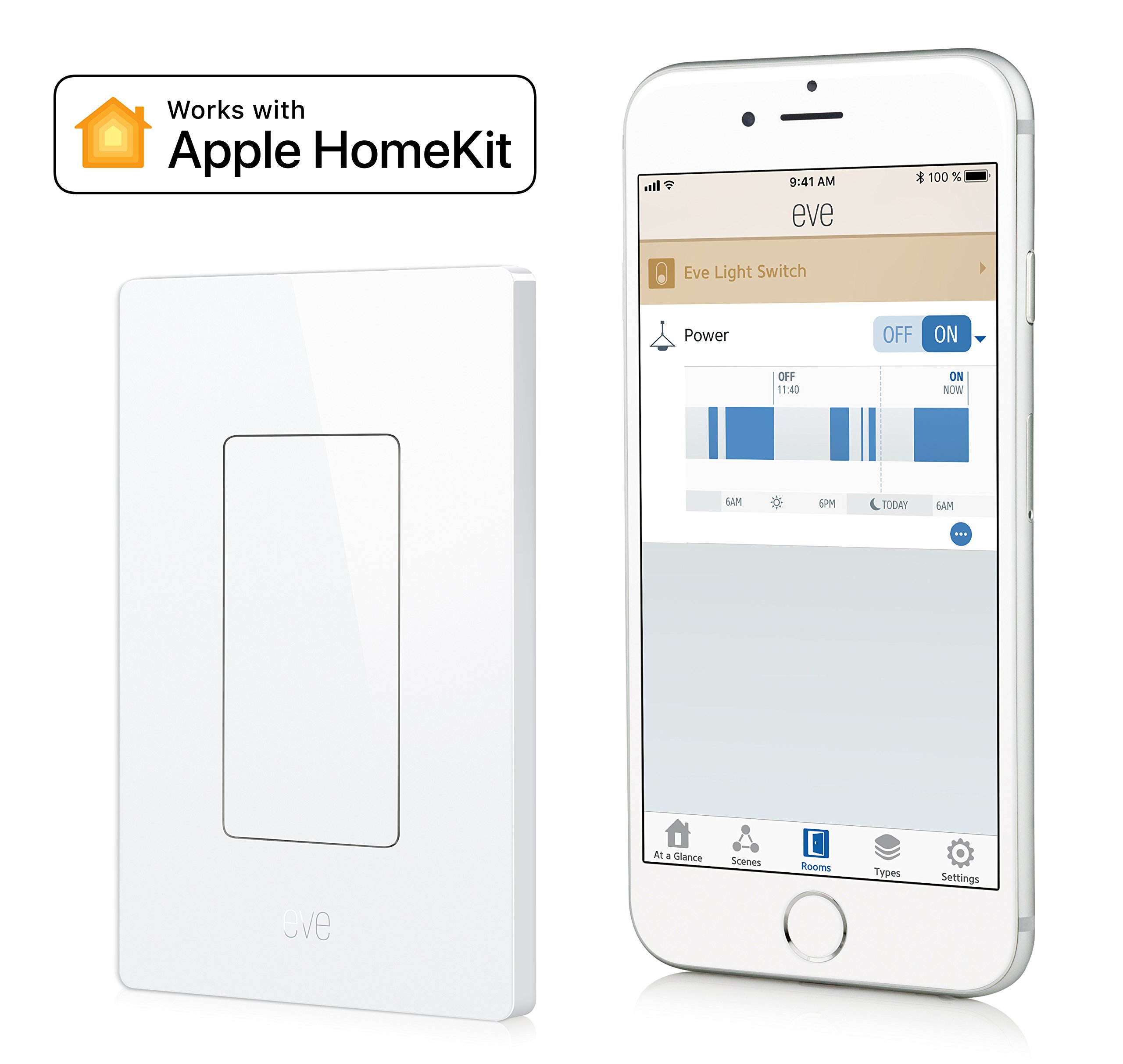Eve Light Switch Apple HomeKit Smart Home, Smart Light Switch, Set