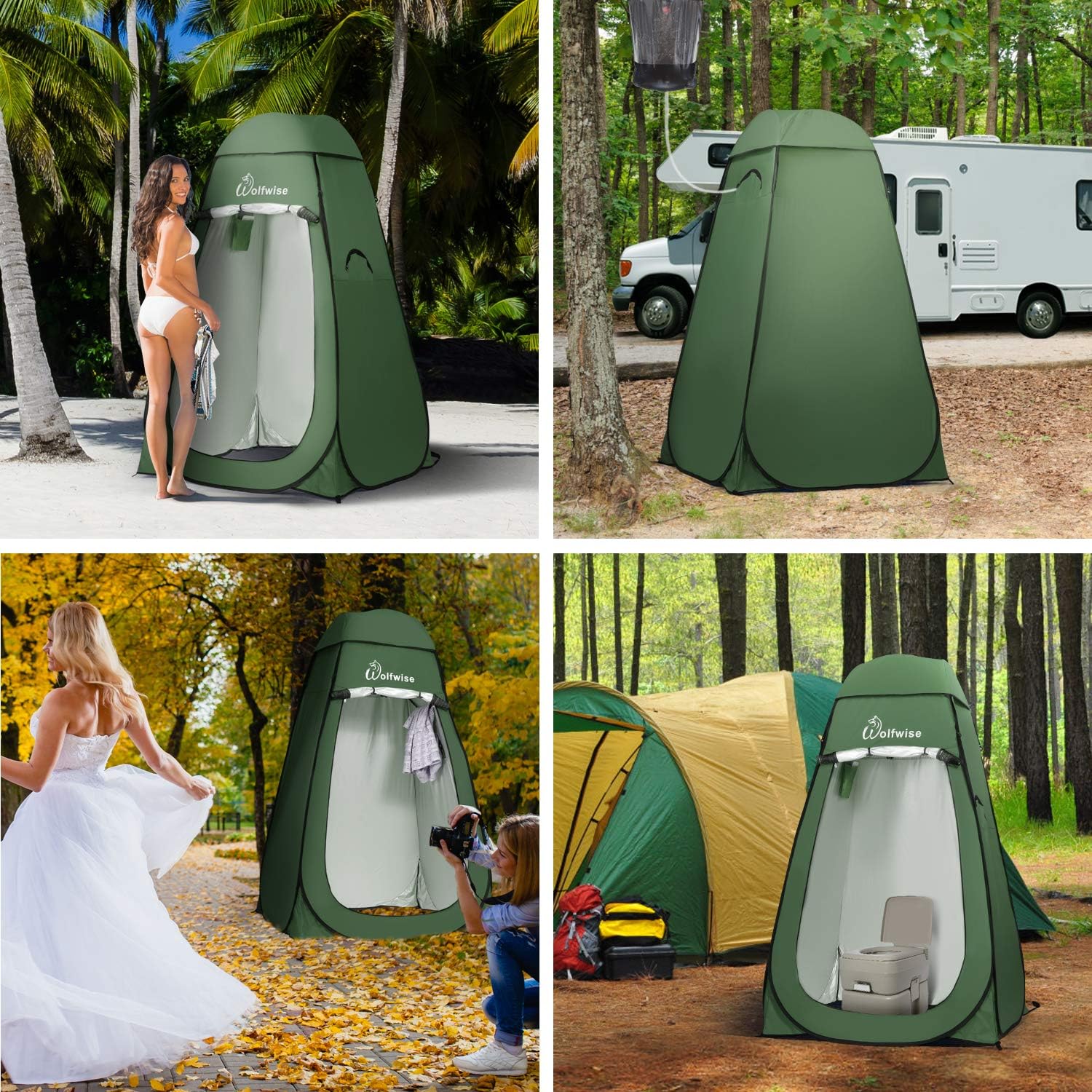 WolfWise Pop Up Privacy Shower Tent Portable Outdoor Sun Shelter Camp Toilet Changing Dressing Room: Sports & Outdoors