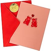 Graphique Handmade Valentine’s Card, Gummy Bears Heart, Romantic, Love and Cute Greeting, Wife Girlfriend, Husband Boyfriend, Her Him Kid, 5” x 7”