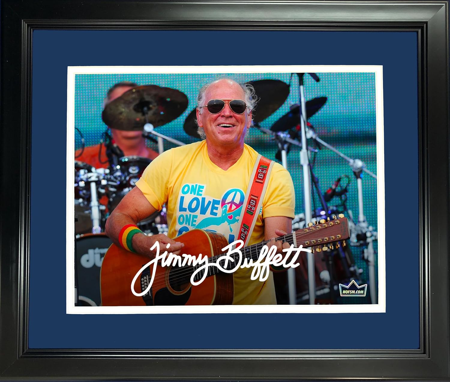 Photographs - Framed Jimmy Buffett Facsimile Laser Engraved Signature Auto 12