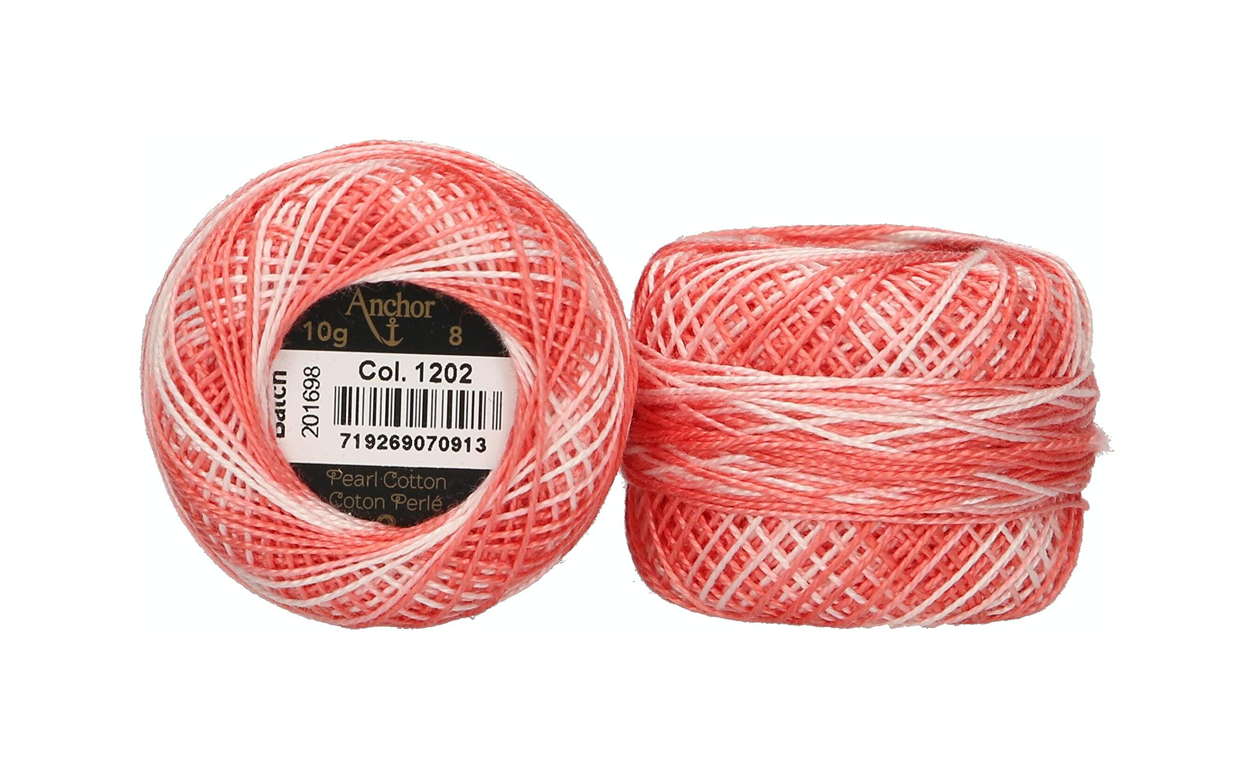 Anchor 4591008-01202 Embroidery Thread, 100% Cotton, 1202, Thickness 8, 82 m, 16 g — image 1