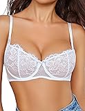 Avidlove Women's Sexy Lace Bra Sheer Balconette