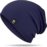 YANIKY Slouchy Beanie for Women, Mens Soft Cotton Beanie Hat, Double Layer Windproof Skull Cap for All Seasons