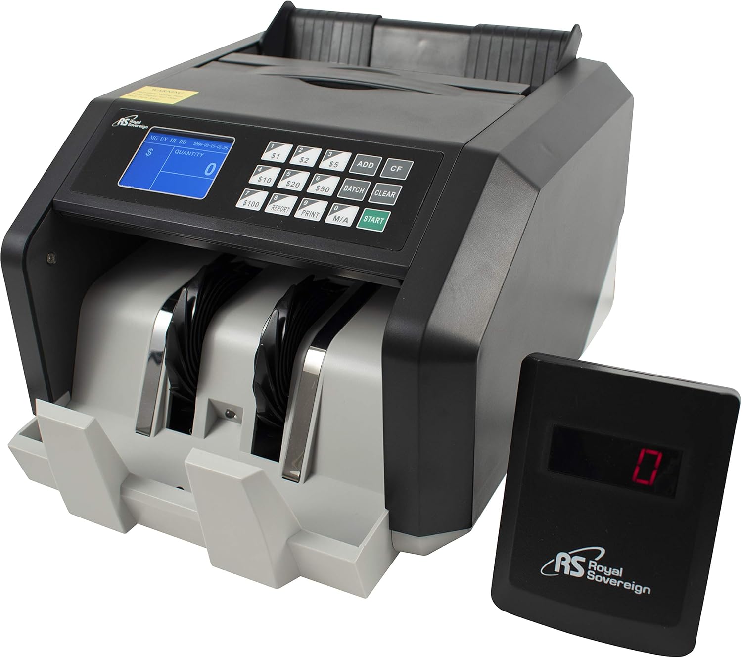 Royal Sovereign High Speed Money Counting Machine, with UV, MG, IR Counterfeit Bill Detector & Value Counting (RBC-ES250) : Office Products