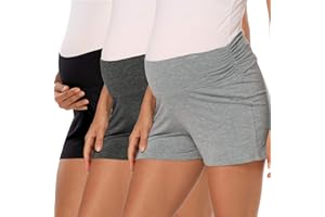 fitglam Women's Maternity Shorts Lounge Sleep Pajama Workout Comfy Stretchy Pregnancy Shorts
