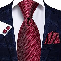 Hi-Tie 3 Pcs Gift Box Mens Tie Set Necktie with