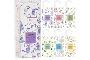 MYARO 12 Packs Large Sachets for Drawers and Closets, Large Hanging Sachet Bags Closet Air Fresheners Potpourri Bags Long-Lasting 6 Scents - Lavender, Rose, Jasmine, Ocean, Vanilla, Lily
