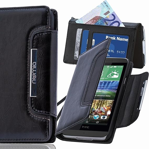HTC One A9 Hülle, numia Handyhülle Handy Schutzhülle [Book-Style Handytasche mit Standfunktion und Kartenfach] Pu Leder Tasch