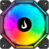 Computer Case Cooler Fan - Rise Mode USA - Hex- Motherboard -120mm - ARGB - Black