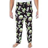 Star Wars Men's The Mandalorian Baby Yoda Snacks And Naps Loungewear Pajama Pants