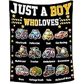 Truck Blanket Transportation Construction Tractor Blanket for Boys Kids Soft Flannel Throw for Sofa Bed Camping Travel Home Decor Excavator Car Lover Toddler Blankets Gifts,40"x50"-Kids/Throw Size