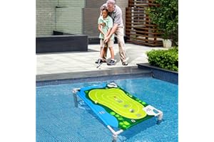 JOINBO Floating Golf Chipping Green - Backyard Golf Cornhole Chipping Game,Battle Royale Velcro Golf Training Mat for Adults Indoor/Outdoor,Golf Gifts for Men - Includes 1 Targets,6 Velcro Golf Balls and Box