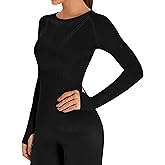 BMJL Womens Seamless Workout Shirts Long Sleeve Compression Tops Underscrub Athletic Gym Shirts