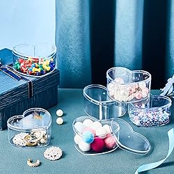 Blulu 8 Pieces Clear Acrylic Plastic Jewelry Box