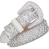 Yanyun Studded Rhinestone Belts For Men Women Luxury BB Belt Y2K Bling Design Leather Shiny Diamond Christmas Gifts Belt