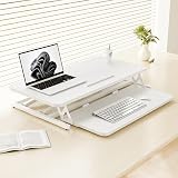 ERGOMAKER Height Adjustable Standing Desk Converter 81cm Wide White view 7