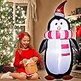 DROFELY 6 Foot Christmas Inflatable Penguin with LED Lights Decoration，Cute Christmas Indoor Outdoor Blow up Decoration-WM-16